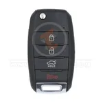 kia flip key remote shell 3+1 buttons sedan trunk aftermarket 35278 front