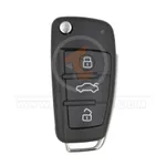 audi a2 a4 s4 cabrio avant quattro 2005 2008 flp key remote 3buttons 433mhz aftermarket 35464 front