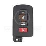 toyota camry avalon corolla aurion 2011 2017 smart key remote 4 buttons 433mhz pn 89904 33460 89904 12340 aftermarket 35536 front