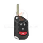 jeep wrangler 2018 2020 flip key remote 4buttons 433mhz 35587 blade