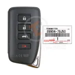 genuine lexus smart key remote 3+1 buttons 433mhz 89904 78j50 34968 detail
