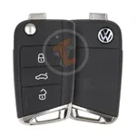 original volkswagen proximity flip key remote 3buttons 433mhz pn 5g0 959 752 m 35554 main