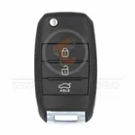 KIA 2013 2017 Flip Remote Key Shell 3 Buttons Aftermarket front 32488