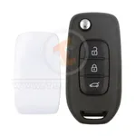 renault flip key remote shell 3buttons with back cover aftermarket 34973 detail