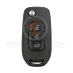 renault flip key remote shell 3buttons with back cover aftermarket 34973 front