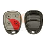 chevrolet gmc medal remote key shell 4 buttons without battery holder inside