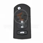 mazda flip key remote shell 3 buttons head and body front 33419