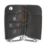 volkswagen golf mqb 2015 flip remote key shell 4buttons aftermarket TL40246 1