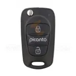 kia picanto 2007 2014 flip key remote shell 2buttons with left groove laser blade aftermarket 34860 2