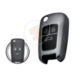 TPU Key Cover Case For Chevrolet Cruze Malibu Impala Flip Key Remote 3 Button BLACK Metal Color gallery min