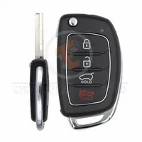 hyundai 2014 2019 flip key remote shell 4 buttons left groove laser blade main 34167 - thumbnail