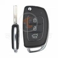 hyundai 2014 2019 flip key remote shell 3 buttons with right groove laser blade main 34166 - thumbnail