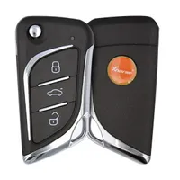 xhorse XKLKS0EN wired flip key remote 3 buttons without chip - thumbnail