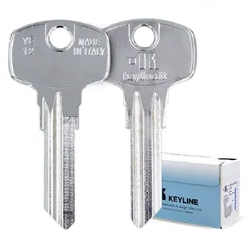 Premium Steel Keyline Door Keys YE12 - Durable Buttons 2