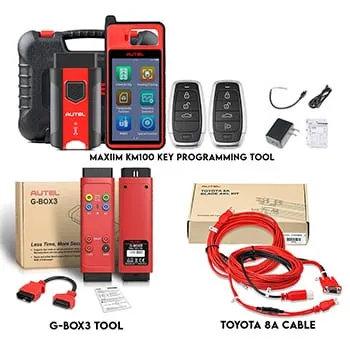 Autel MaxiIM KM100  G-BOX3 Tool Toyota 8A Cable Remote Type Fobik - thumbnail