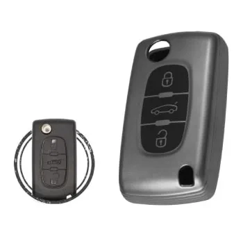 TPU Key Cover Case For Peugeot 307 308 Flip Key Remote Type FBS4