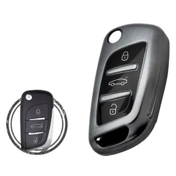 TPU Key Cover Case For Peugeot Flip Key Remote 3 B Buttons 2