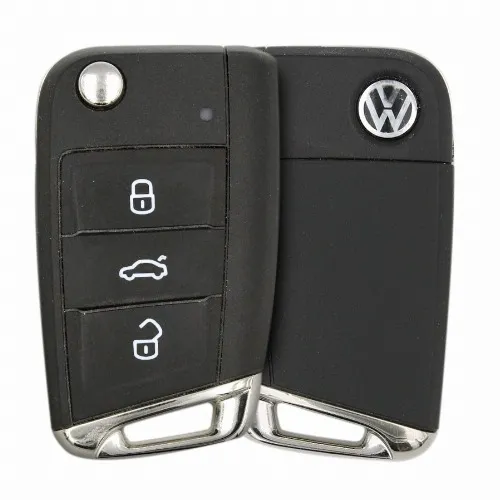 2015DJ1677 Genuine Volkswagen Flip Key Remote Remote Type FBS4 - thumbnail