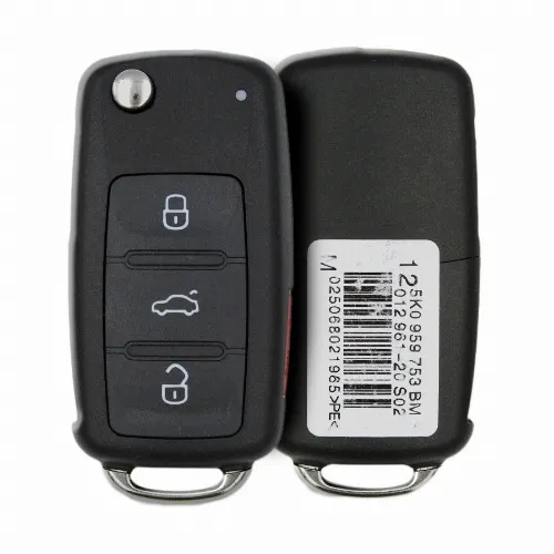 5F0 827 202 AD Original Flip Key Remote Remote Type Fobik - thumbnail