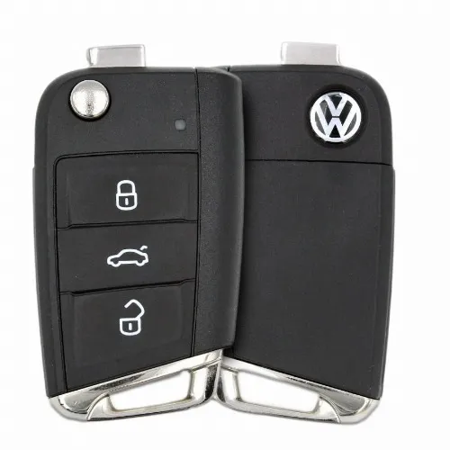 Volkswagen 2015 2020 Flip Key 3b 5G0959752 DE Battery Type CR2025 - thumbnail