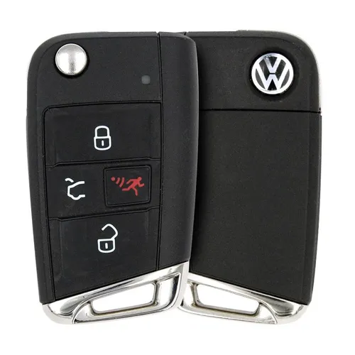 5G0959752BE Genuine Volkswagen Flip Key Remote Remote Type FBS4 - thumbnail