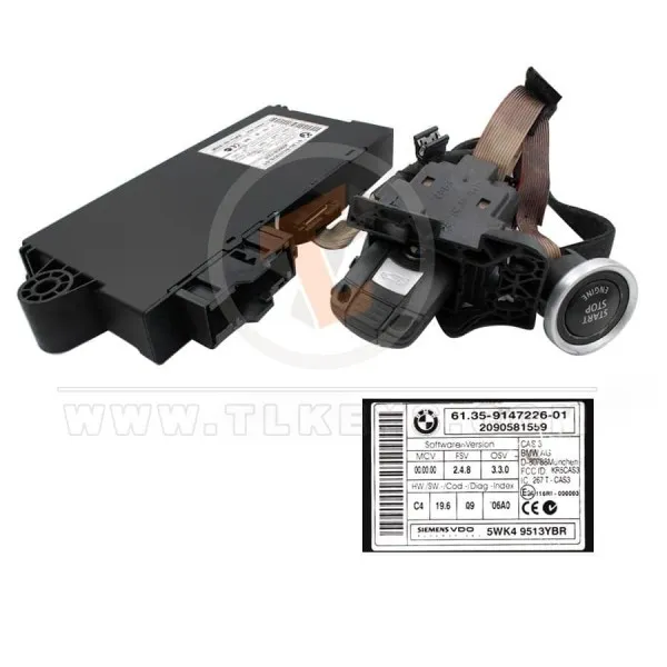 Original BMW CAS3 Full System FCC ID: KR5CAS3 P/N: 9147226-01 immobilizer smart box