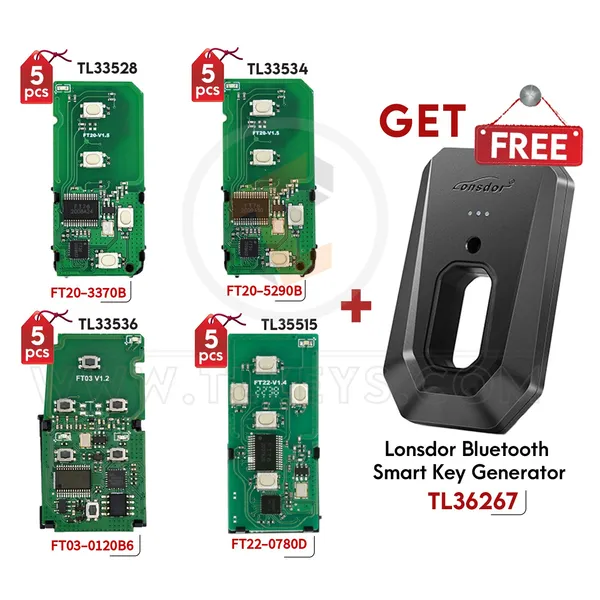 Lonsdor Toyota, Lexus Key Control: BSKG & 5 Universal PCBs