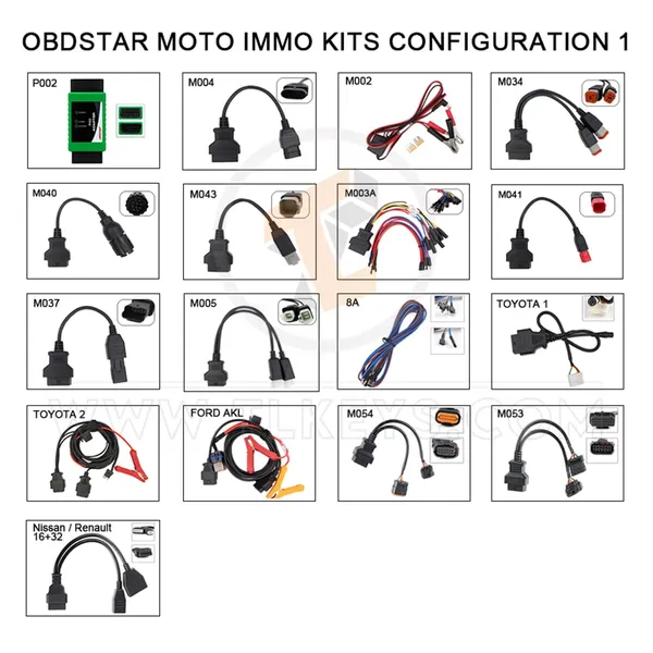 OBDSTAR MOTO Immo Kits Configuration 1 Adapter