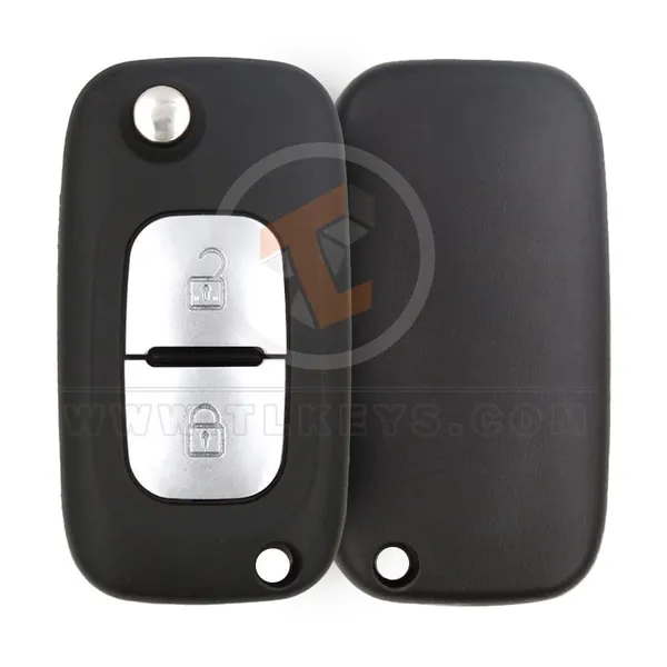 Renault All Models 2007-2015 Flip Key Remote Shell 2 Buttons Aftermarket Brand Buttons 2