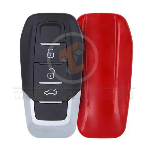 Xhorse XKFEF1EN VVDI Key Tool Universal Wired Key Remote Control 3 Buttons - Red Back Cover Buttons 3