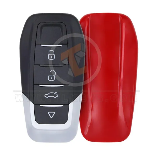 Xhorse XKFEF2EN VVDI Key Tool Universal Wired Key Remote Control 4 Buttons - Red Back Cover Buttons 4