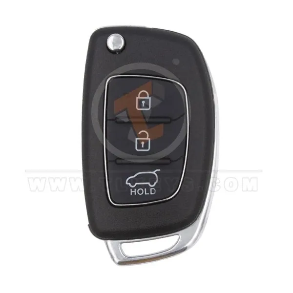 Hyundai Flip Key Remote Shell 3 Buttons SUV Trunk HYN14R Blade Status Aftermarket