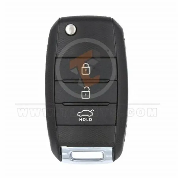 KIA 2013-2017 Flip Remote Key Shell 3 Buttons Sedan Trunk Panic Button No