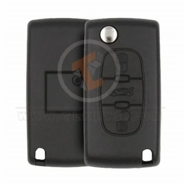 Peugeot Flip Key Remote Shell 3 buttons Aftermarket Brand Remote Type Fobik