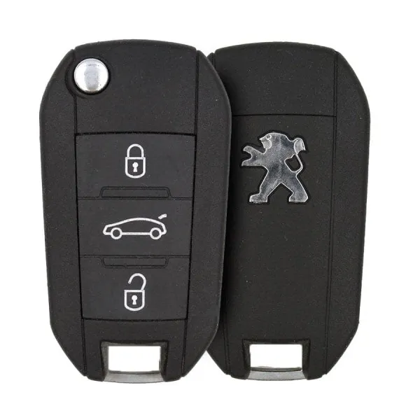 Peugeot 508 Flip Key Remote Shell 3 Buttons Remote Type Fobik