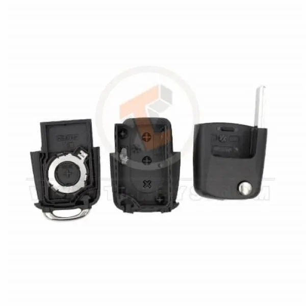 Volkswagen 2003-2011 Flip Key Remote Shell 3 Buttons Emergency Key/blade Included