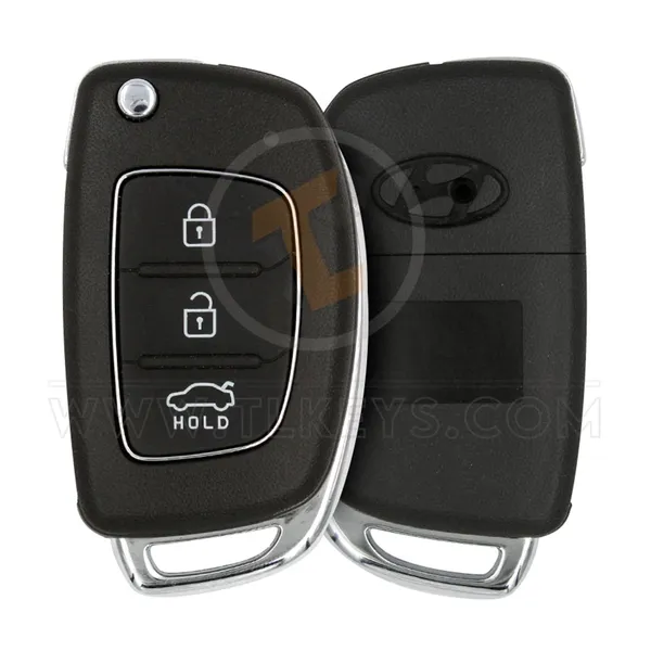 Hyundai 2012-2019 Flip Remote Shell 3 Buttons Sedan Trunk HYN14 Blade Buttons 3