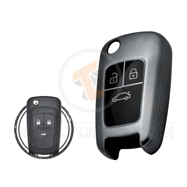 TPU Key Cover Case For Chevrolet Cruze Malibu Buttons 3