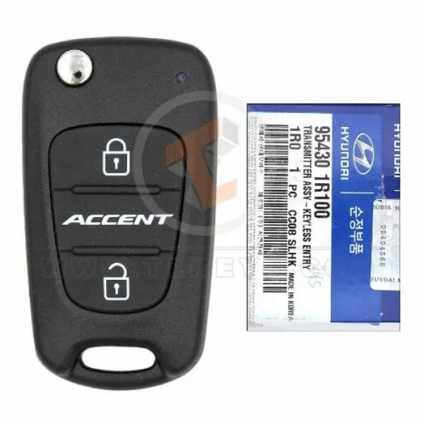 Genuine Hyundai Accent Flip Key Remote 2010 2013 P/N: 95430-1R100 Transponder Chip PCF7936