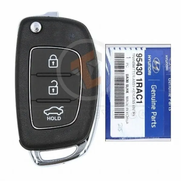Genuine Hyundai Accent Flip Key Remote 2017 2018 P/N: 95430-1RAC1 Transponder Chip DST80
