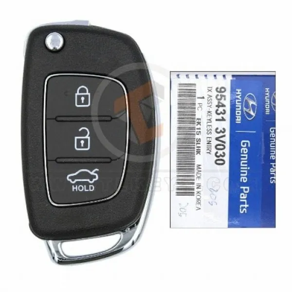 Genuine Hyundai Azera Flip Key Remote P/N: 95430-3V030 433MHz Transponder Chip DST80