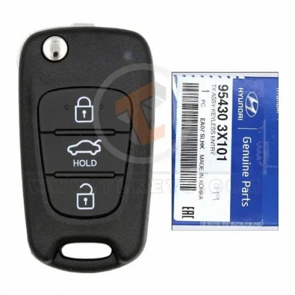 Genuine Hyundai Elantra Flip Key Remote 2011 2016 P/N: 95430-3X100 Transponder Chip PCF7936A