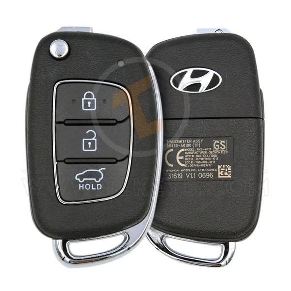 Genuine Hyundai Flip Key Remote P/N: 95430-A0100 433MHz 3 Buttons Frequency 433MHz