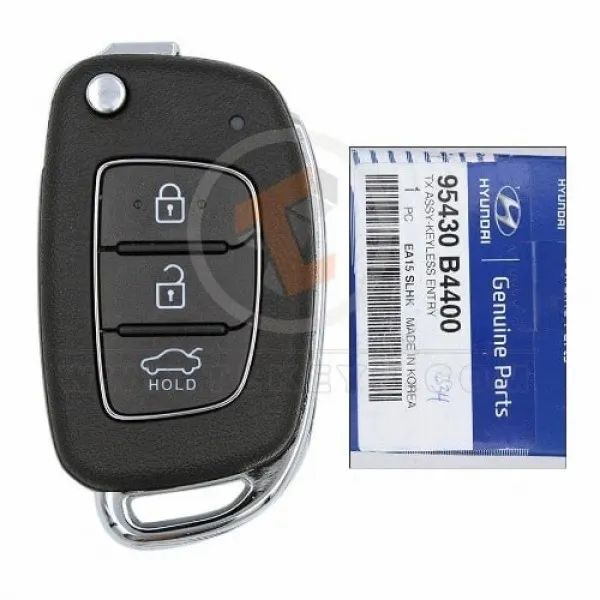 Genuine Hyundai i10 GRAND I10 Flip Key Remote 2016 2018 P/N: 95430-B4400 Transponder Chip ID 47