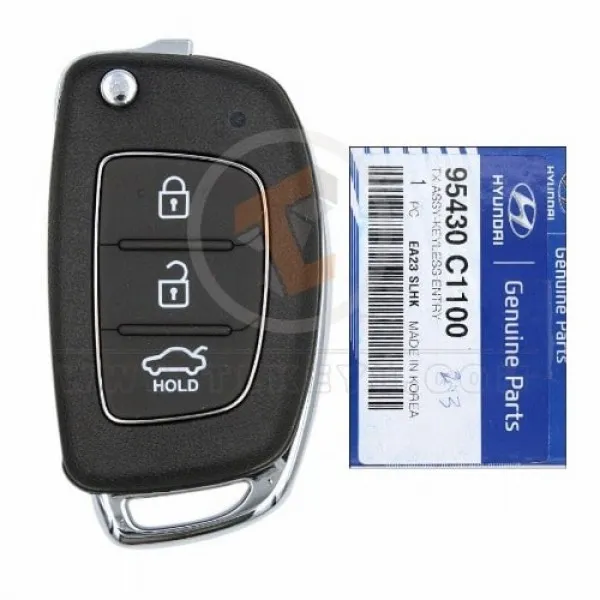 Genuine Hyundai Sonata Flip Key Remote 2015 2017 P/N: 95430-C1100 Transponder Chip DST80