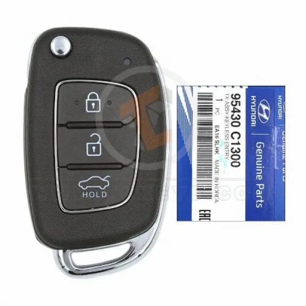 Genuine Hyundai Sonata Flip Key Remote 2017 2019 P/N: 95430-C1300 Transponder Chip DST80