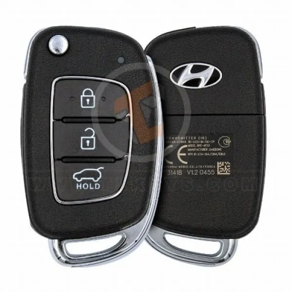 Genuine Hyundai i20 Flip Key Remote 2014 2018 P/N: 95430-2S750 433MHz Buttons 3