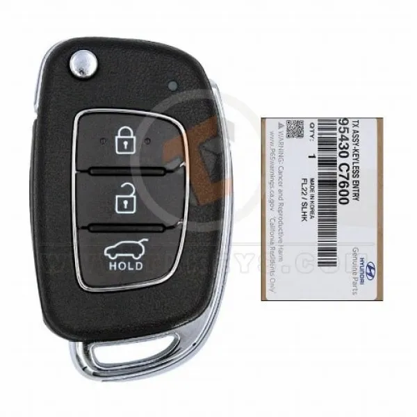 Genuine Hyundai i20 Flip Key Remote 2014 2018 P/N: 95430-2S750 433MHz Transponder Chip PCF7938x