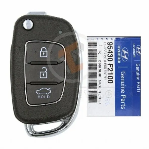 Genuine Hyundai Elantra Accent Flip Key Remote 2016 2017 P/N: 95430-F2110 Transponder Chip DST80