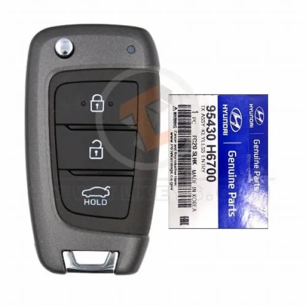 Genuine Hyundai Accent Flip Key Remote 2020 2022 P/N: 95430-H6700 Transponder Chip DST80